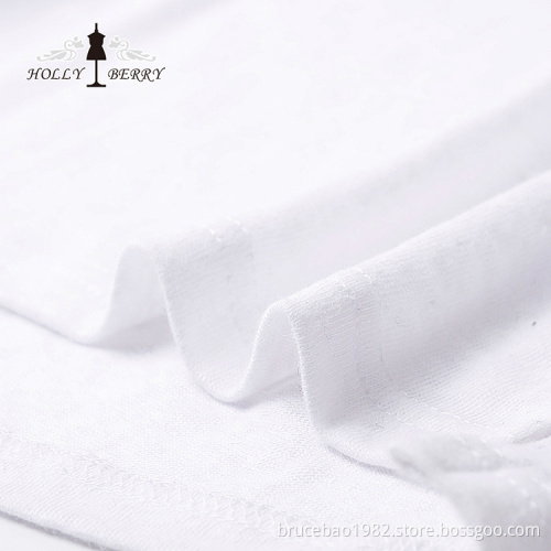 Lightweight Round Collar Solid White Regular Shirt